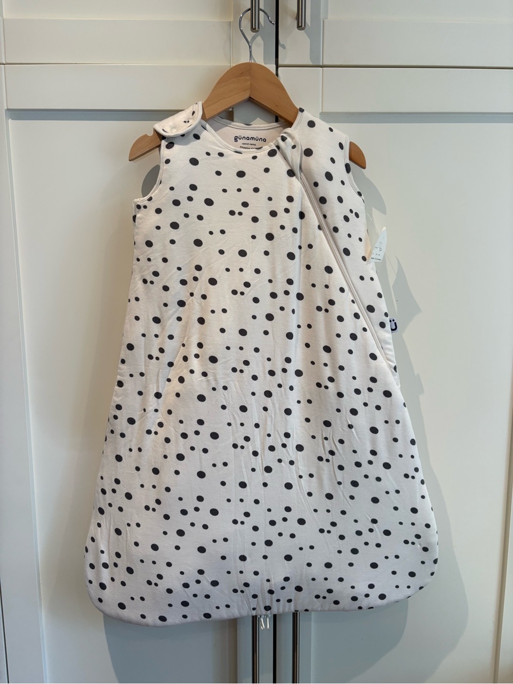 Gunamuna Polka Dot Bamboo Sleep Sack 3-9 months, 2.6 TOG NEW - Neutral